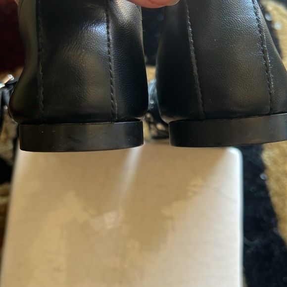 MANGO MNG Women’s Silver STUDDED Black BALLET FLATS WITH STRAPS Size 35/5 - Picture 10 of 16